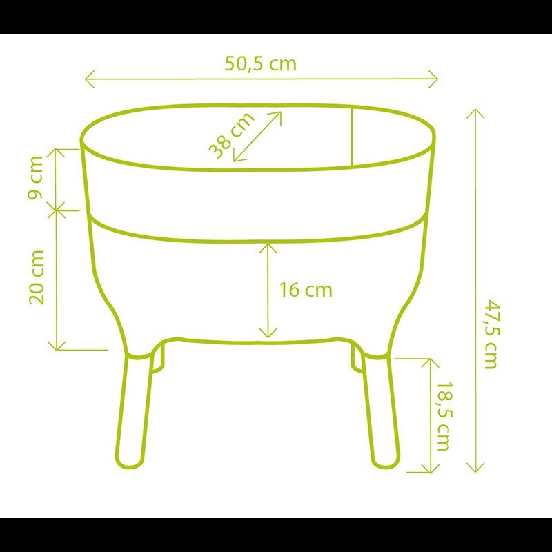Jardinera Elevada Urbalive Low Antracita Con Auto-riego_3