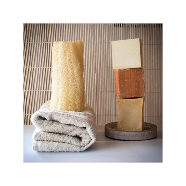 Esponja de Luffa exfoliante corporal 7,5 x 15 cm