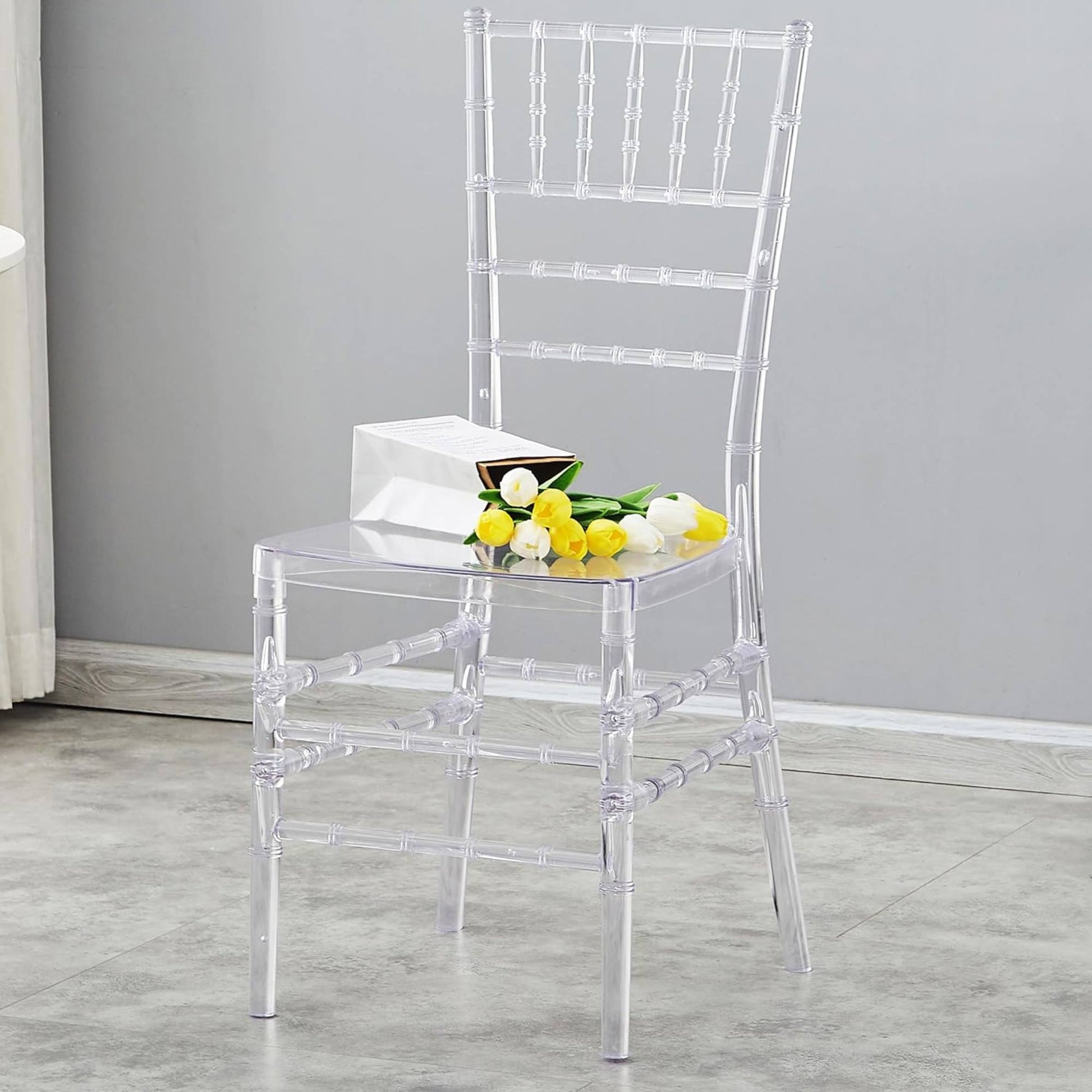 Well Home - Silla 'pretty' De Plástico 40x41x91cm Estilo Clásico Y Elegante_3