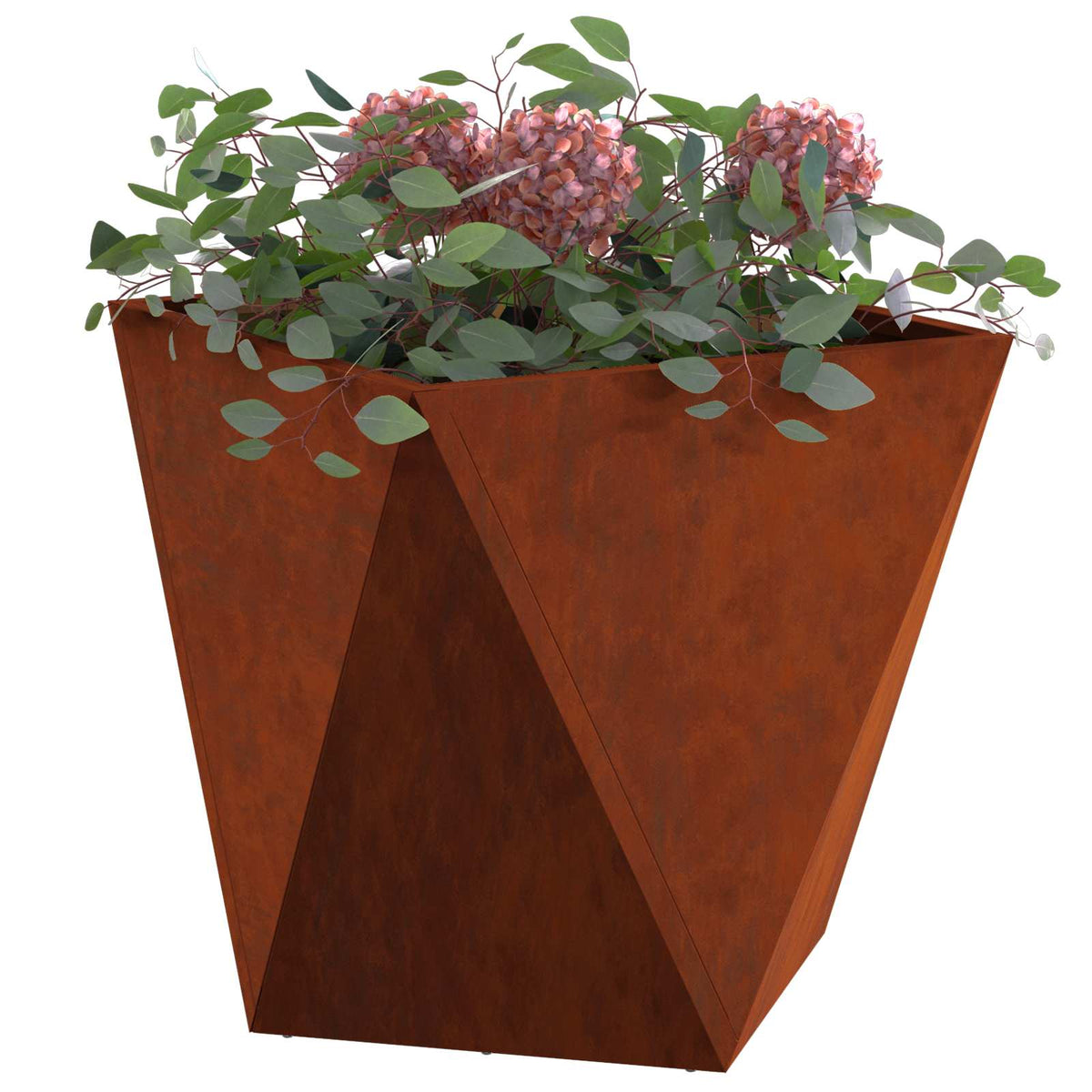 Jardinera 2 Uds. Oxidado 40 X 40 X 40 Cm Acero Autopatinable_2
