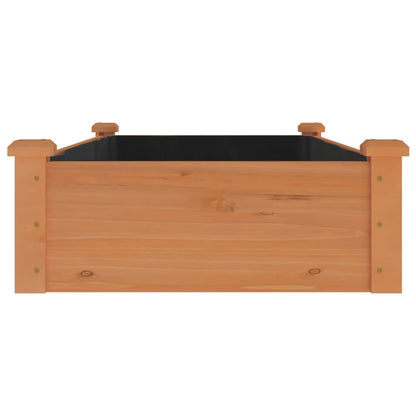Jardinera Arriate Forro Madera Maciza Abeto Marrón 120x60x25 Cm_4