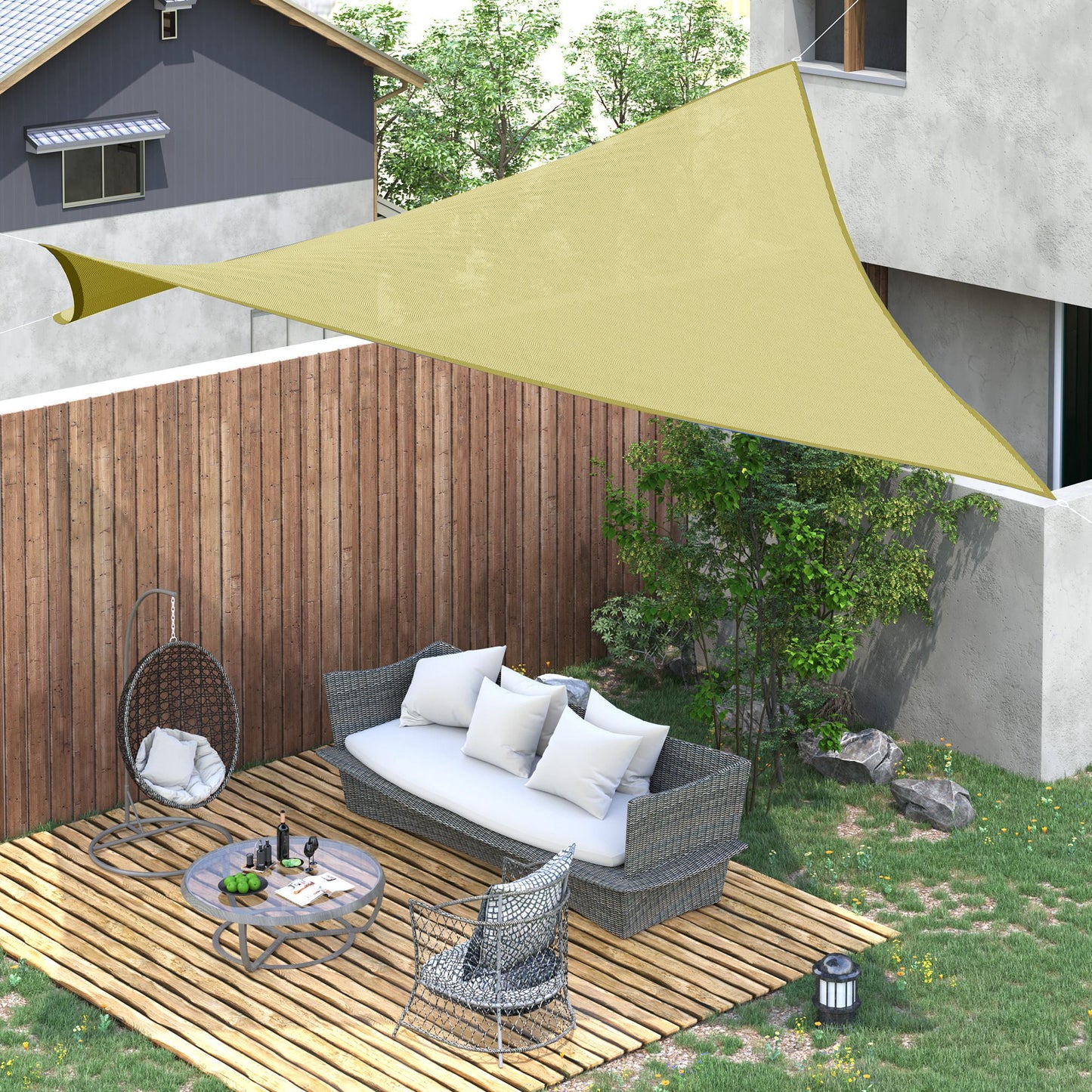 Outsunny Toldo De Vela Rectangular Para Jardín Y Exterior Repelente Al Agua_1