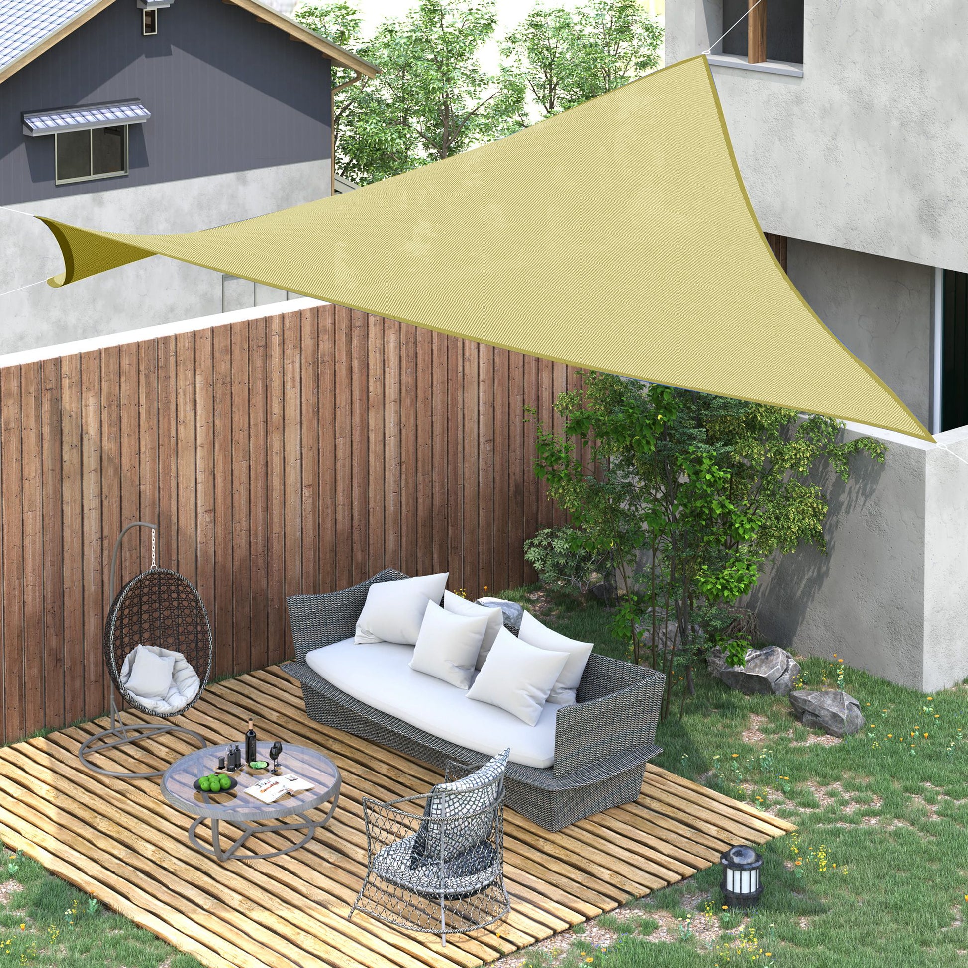 Outsunny Toldo De Vela Rectangular Para Jardín Y Exterior Repelente Al Agua_1