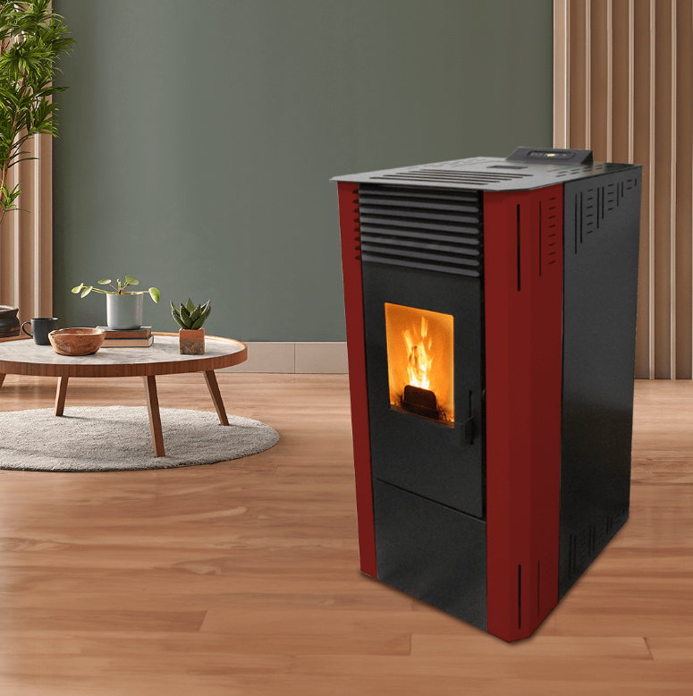 Fabricalor Estufa De Pellets Classic Plus 15 Burdeos Ventilada_0