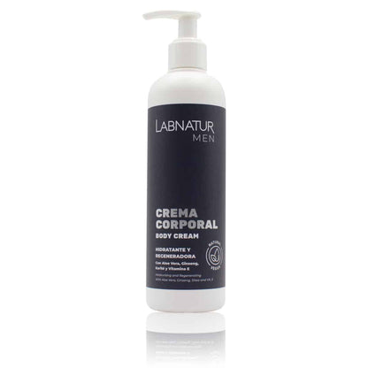 Crema Corporal para Hombre Labnatur 300 ml | Aloe Vera, Karité y Ginseng | Hidratación y Rápida Absorción | Vegano_0
