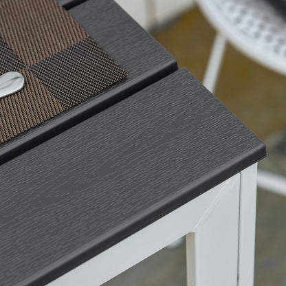 Outsunny Mesa De Jardín Cuadrada Marco Metal Para Exteriores Carga Máx. 50 Kg_4