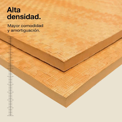 Jowy Tatami Puzzle 2cm 100x100cm, Pack 4 Unidades – Superficie 5 Líneas Madera