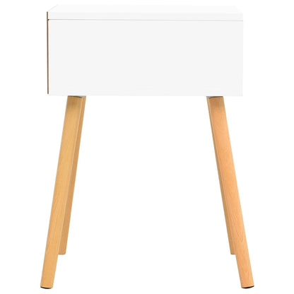 Mesita De Noche Madera Ingeniería Blanco Y Sonoma 40x40x56 Cm_2