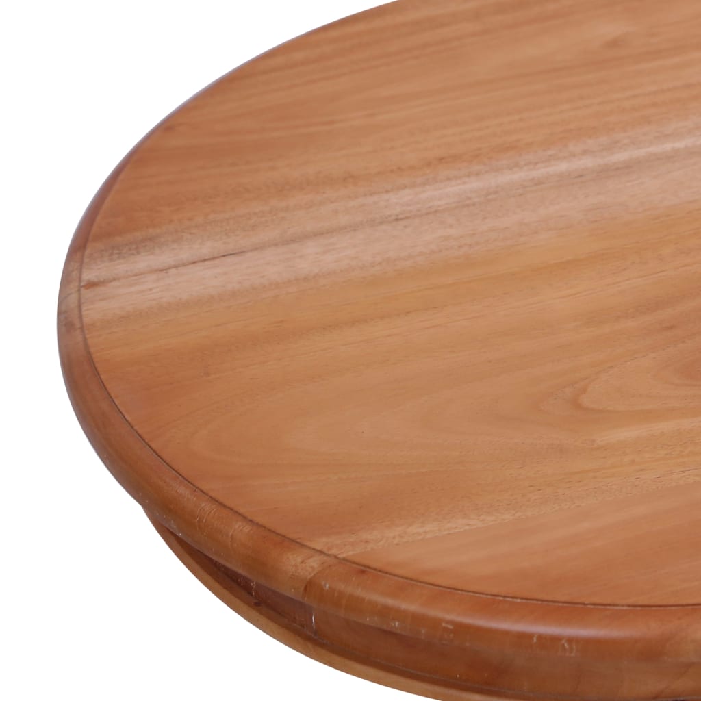 Mesa Auxiliar De Madera Maciza De Caoba Natural 50x50x65 Cm_1