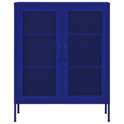 Armario De Almacenamiento Acero Azul Marino 80x35x101,5 Cm_2