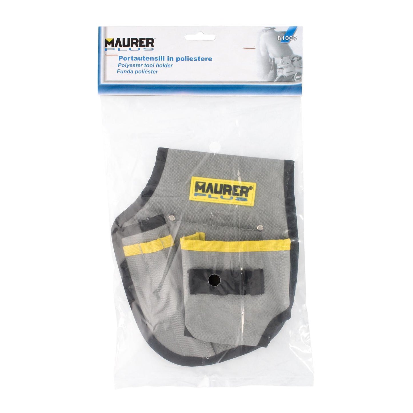 Funda Bolsa Porta Herramientas Para Cinturon Con 3 Bolsillos Y 4 Elasticos. Portaherramientas Electricista Multibolsillos