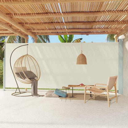 Vidaxl Toldo Lateral Retráctil Para Patio Crema 220x600 Cm_1