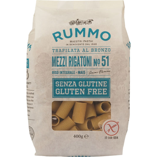 Massa Mezzi Rigatoni SEM Glúten Nº 51 Rummo 400g