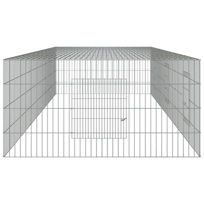 Vidaxl Jaula Para Conejos 3 Paneles Hierro Galvanizado 325x109x54 Cm_4