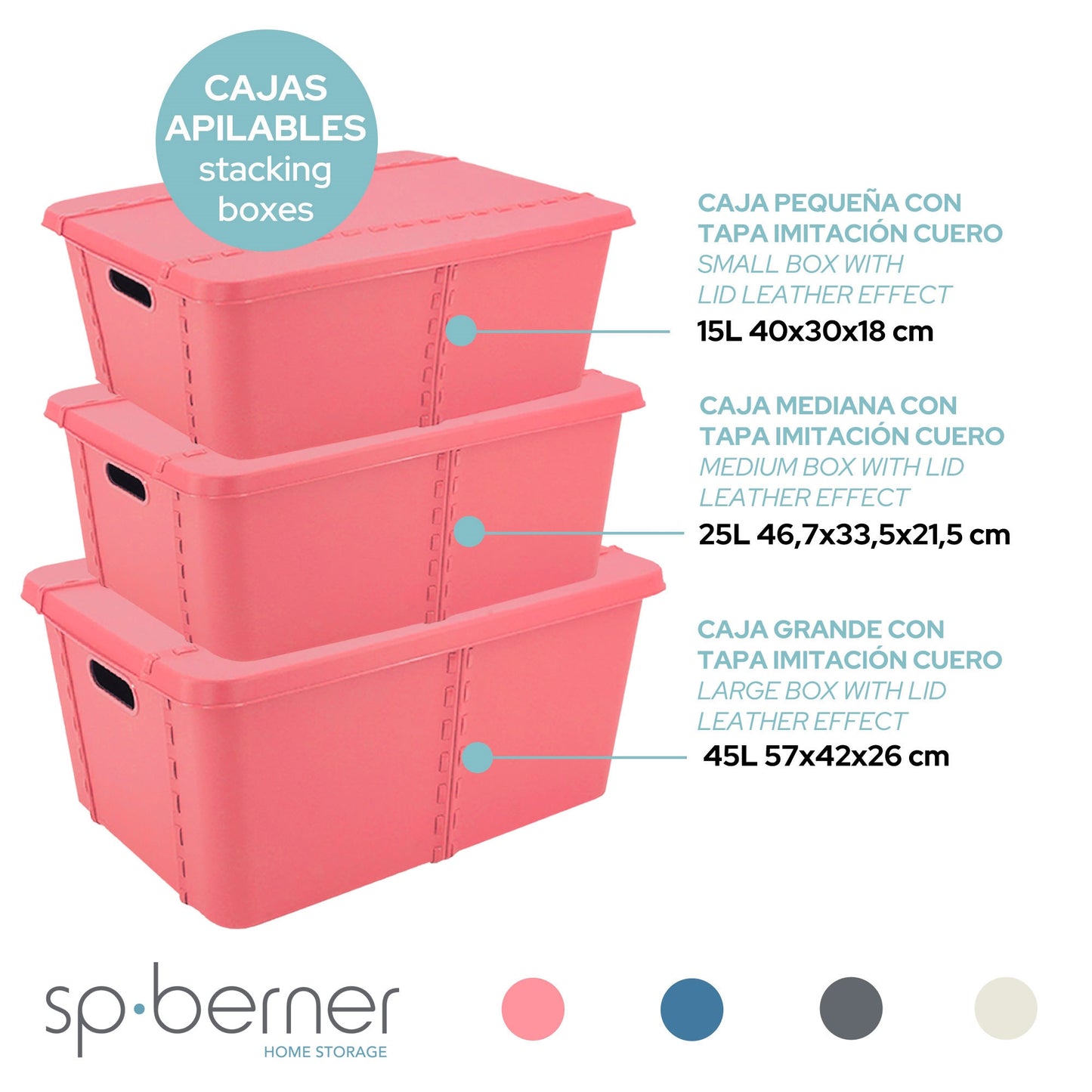 Life Story Caja Almacenaje Con Tapa Large 45l Rose_2