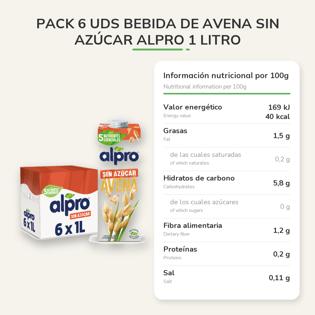 Información nutricional