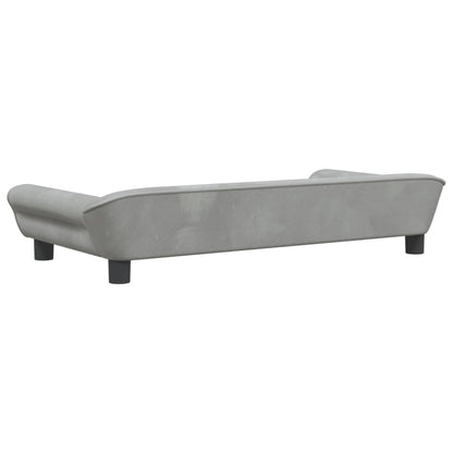 Cama Para Perros De Terciopelo Gris Claro 100x50x21 Cm / Vetonek_4
