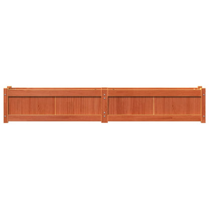 Jardinera Exterior Madera Maciza Pino Marrón Cera 180x31x31 Cm_4