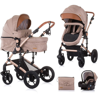 Carrito De Bebé Camea Trío Convertible Con Bolso Humus_0