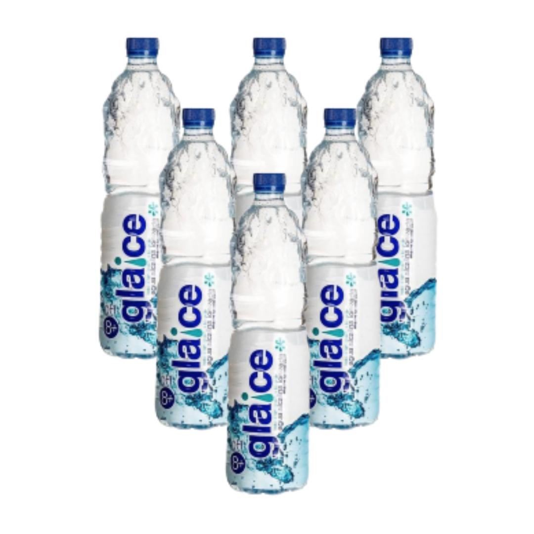 Embalagem de 6 unidades de água alcalina ionizada Glaice 1,25 L