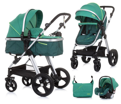 Carrito De Bebé Havana Trío Convertible Hasta 22 Kg Con Bolso Y Mosquitera Aloe_0