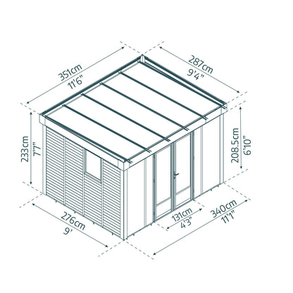 Copenhagen Garden Shed Studio 287x351 cm