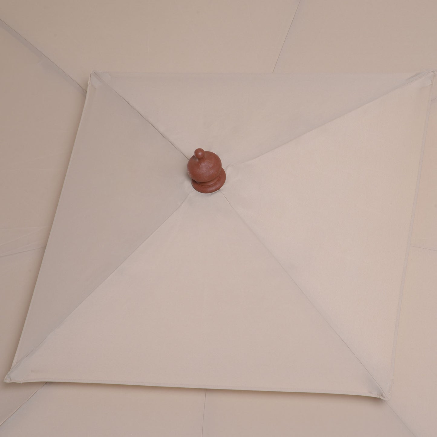 Outsunny Sombrilla De Jardín 3x3x3 M Con Doble Techo Sistema De Polea Beige_4