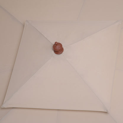 Outsunny Sombrilla De Jardín 3x3x3 M Con Doble Techo Sistema De Polea Beige_4