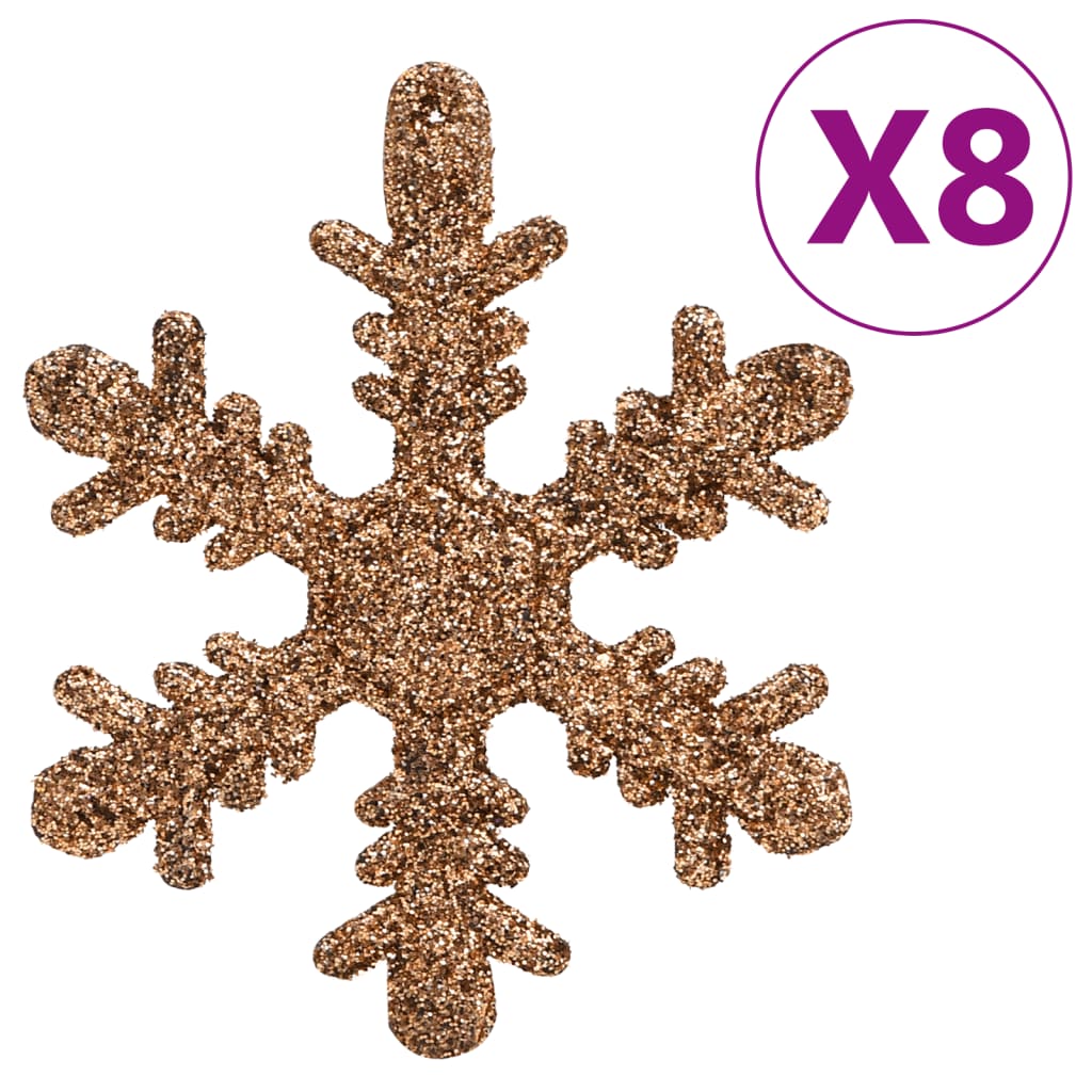 Juego De Bolas De Navidad 111 Pzas Poliestireno Oro Rosa / Vetonek_4