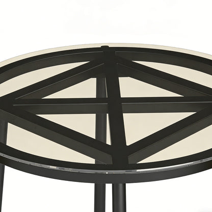 Conjunto Jardín Ratán Outsunny Ratán Pe, Metal Caqui 62x73x79 Cm_3