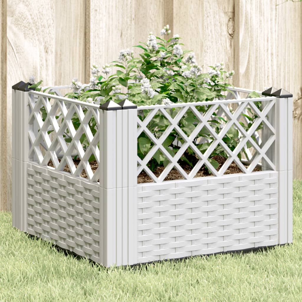 Jardinera Con Clavijas Pp Blanco 43,5x43,5x43,5 Cm_1