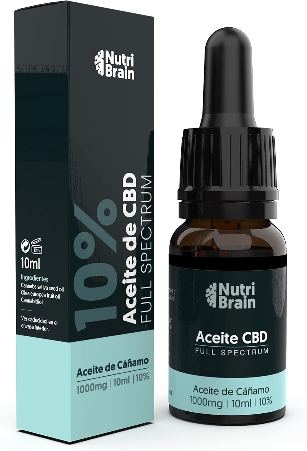 Aceite Cbd Espectro Completo 10% 1000mg Alta Potencia Nutribrain 10ml_1