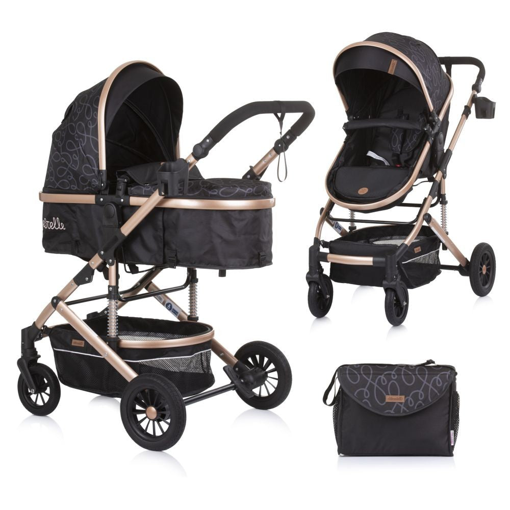 Carrito De Bebé Estelle Dúo Convertible Ebony_0