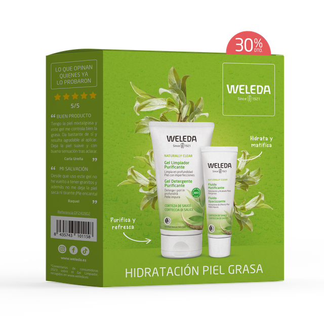 Pele oleosa no peito - Gel + Loção, Weleda