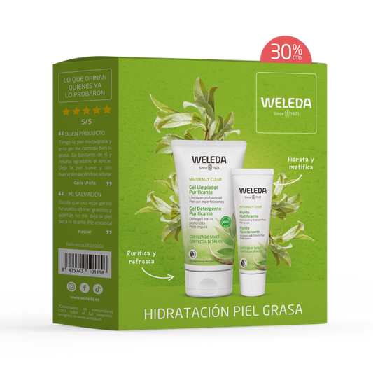 Pele oleosa no peito - Gel + Loção, Weleda