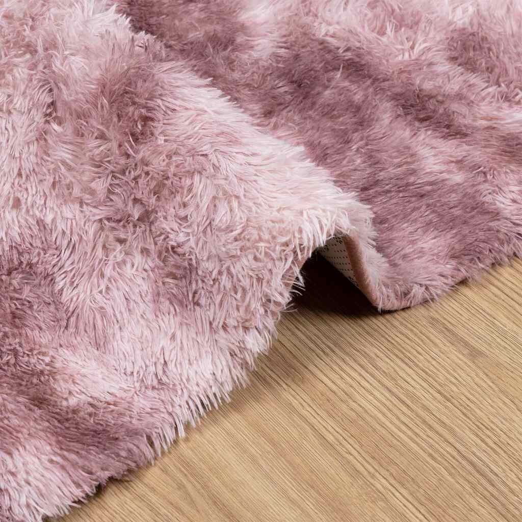 Vidaxl Alfombra De Pelo Largo Navarra Rosa Polvoriento 200x290 Cm_4