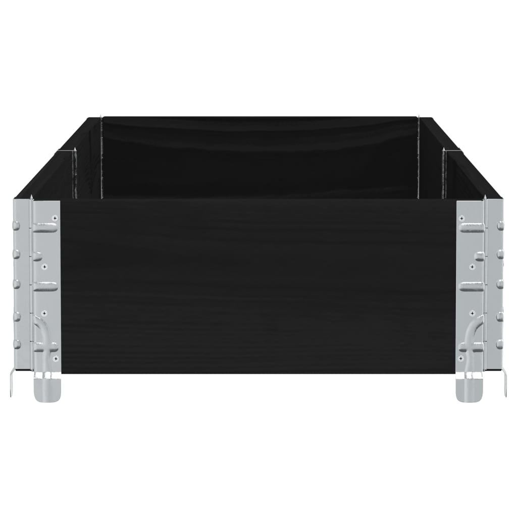 Jardinera De Madera Maciza De Pino Negro 150x50 Cm_3