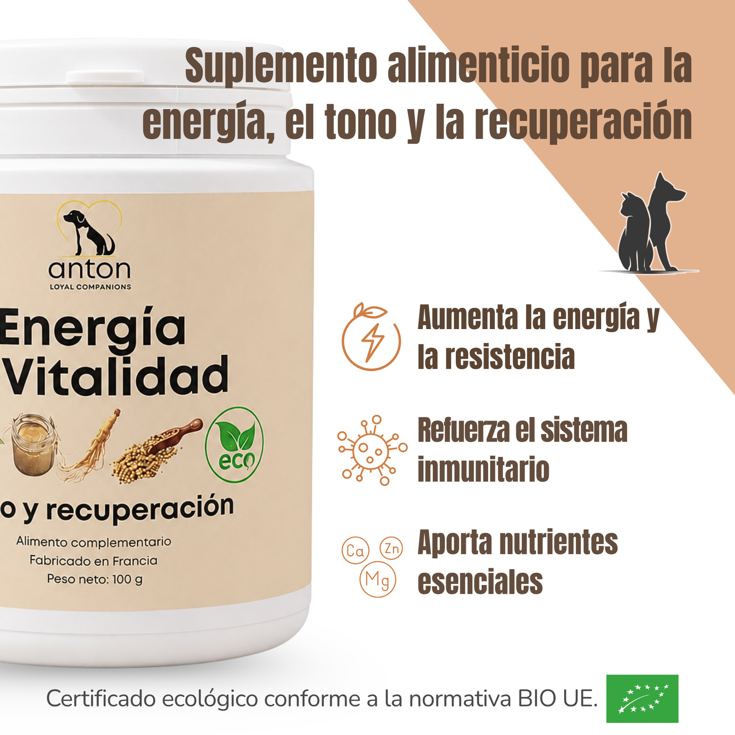 Suplemento natural para la energía y vitalidad de perros y gatos – ECO 100 g_1