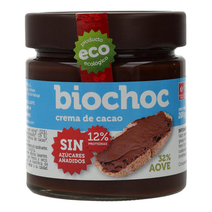 Biochoc Creme de Cacau Biológico 0% Açúcar Adicionado BioBética 200Gr