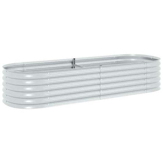 Arriate De Acero Galvanizado Plateado 240x80x44 Cm_0