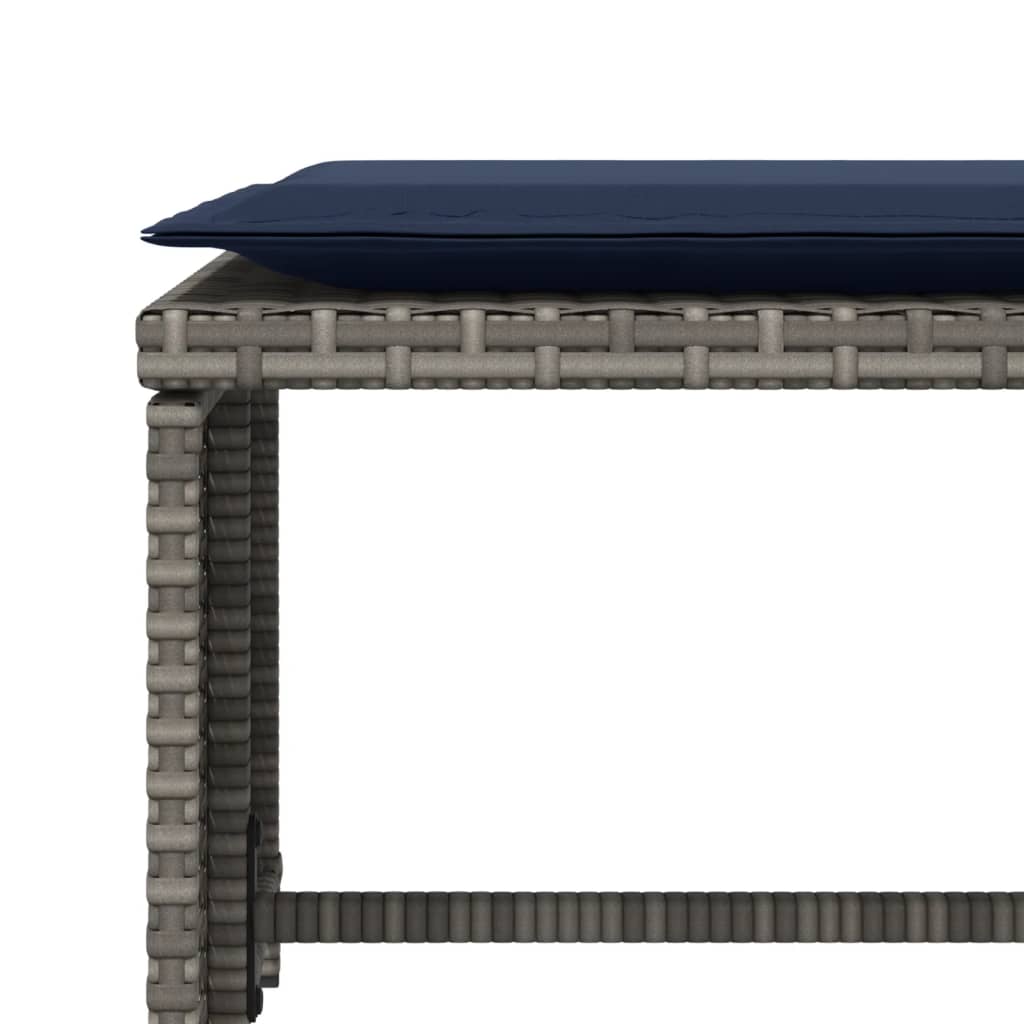 Sillón De Jardín Con Reposapiés Ratán Sintético Gris / Vetonek_4