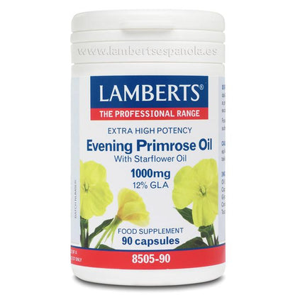 Óleo de Onagra Lamberts com Borragem 90 cápsulas