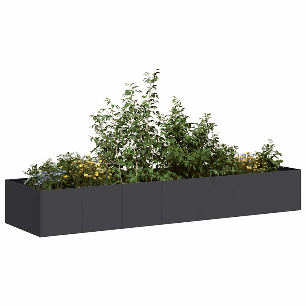 Jardinera De Acero Laminado En Frío Negro 280x80x40 Cm_1