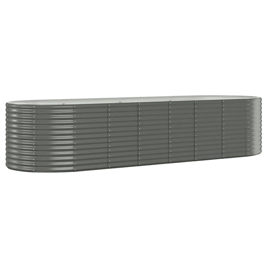 Jardinera Arriate Acero Galvanizado Gris 322x100x68 Cm_0