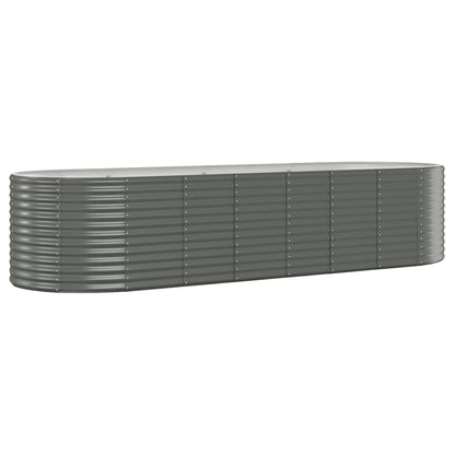 Jardinera Arriate Acero Galvanizado Gris 322x100x68 Cm_0