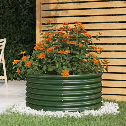 Jardinera De Acero Galvanizado Verde 80x80x36 Cm_1