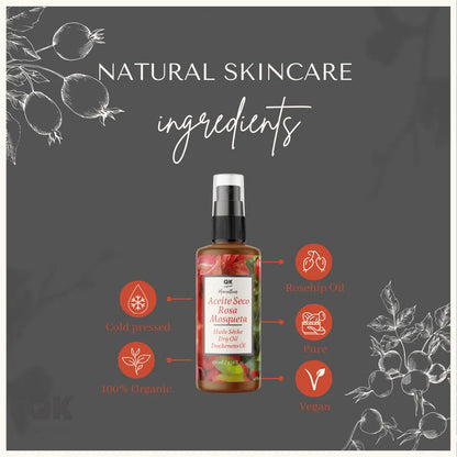 QKnatur - Aceite Seco De Rosa Mosqueta -100ml. Nutre, Rápida Absorción, Para Piel Y Cabello, Antioxidante, Antiedad_3