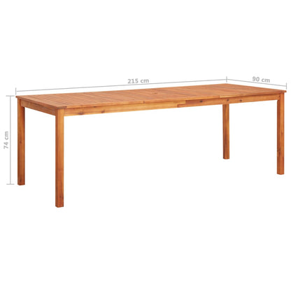 Set Comedor De Jardín 9 Pzas Y Cojines Madera Maciza De Acacia / Vetonek_2