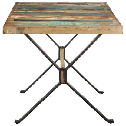 Mesa De Comedor De Madera Maciza Reciclada 160x80x76 Cm_1