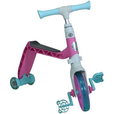 Trotinete infantil rosa Pillu 3 em 1